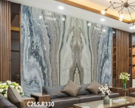 Tranh Đá Granite Màu Trắng Vân Xanh 