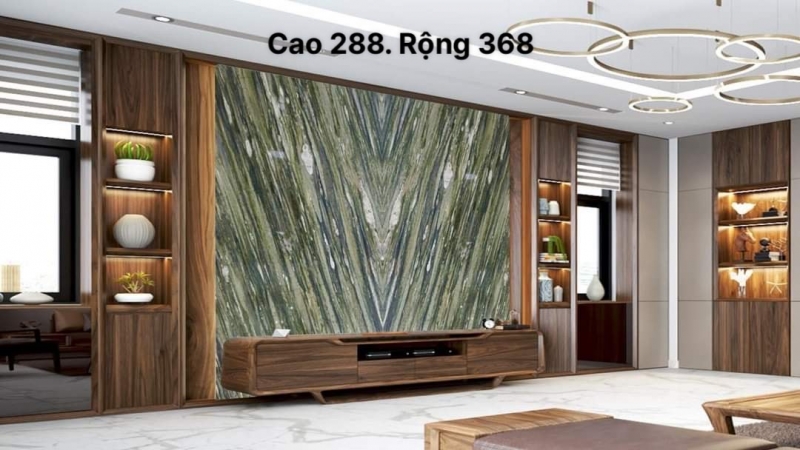 Tranh Đá Granite Màu Xanh Ốp Tường 