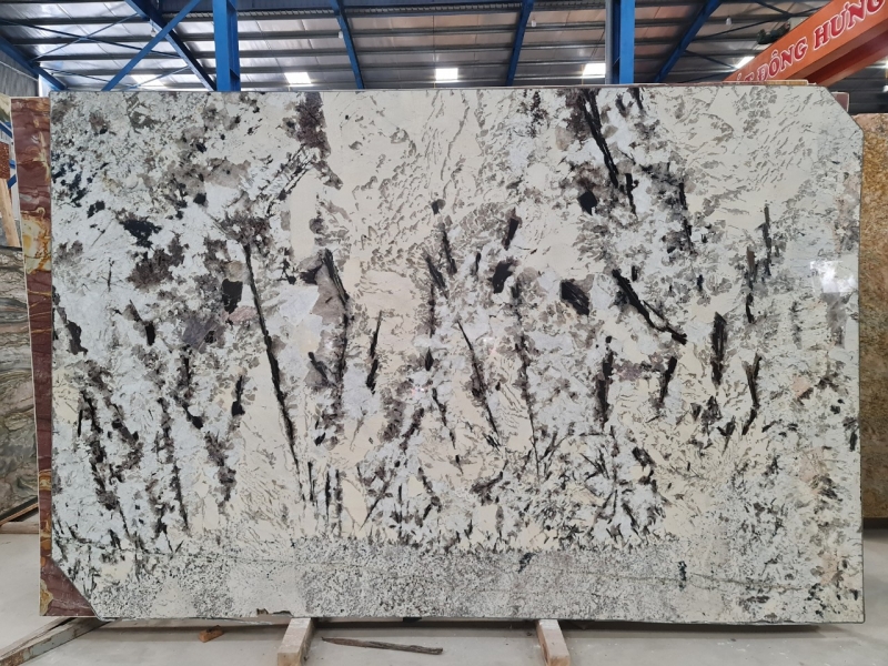 Đá Granite White Vân Đen Nguyên Tấm 