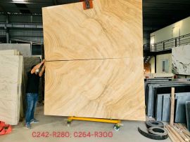 Tranh Đá Đối Xứng Marble màu vàng 03