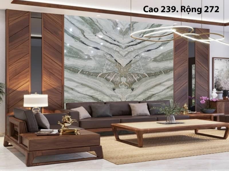 Tranh Đá Marble Ốp Vách Sau Ghế Sofa 