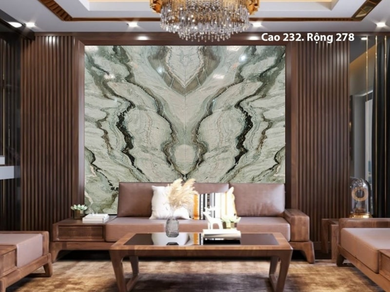 Tranh Đá Marble Ốp Tường Phòng Khách 