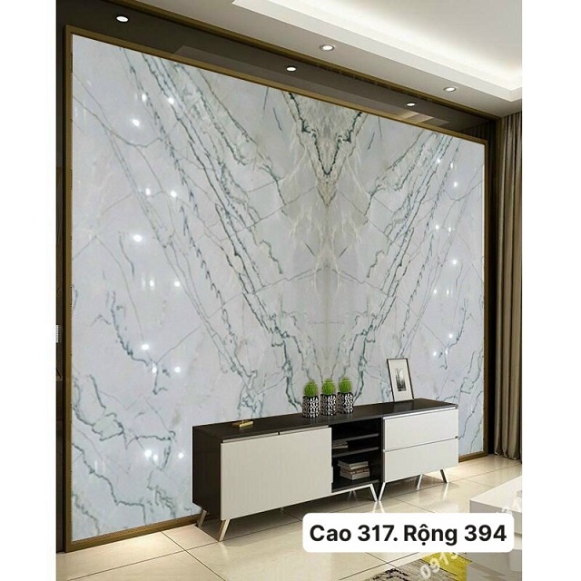 Tranh Đá Marble Màu Trắng Ốp Tường