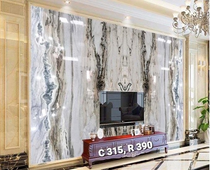 Ốp Vách Tivi Sử Dụng Đá Marble 