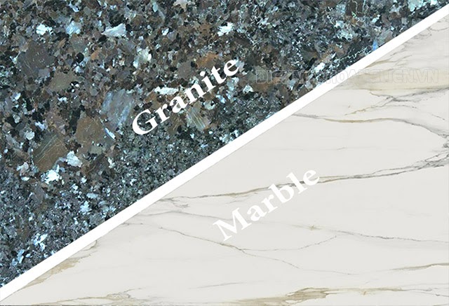 Sự khác nhau giữa đá Granite và Marble