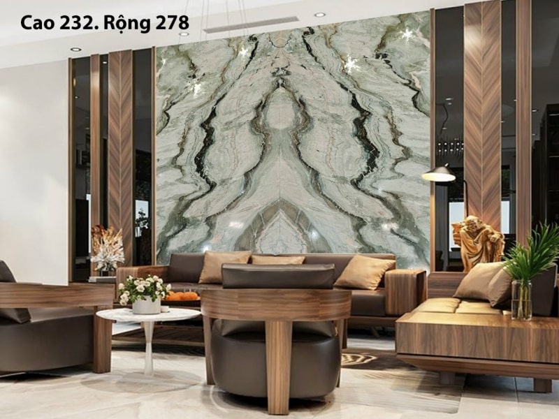 Tranh Đá Marble Ốp Tường Phòng Khách 