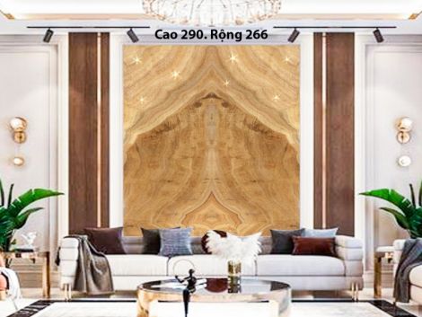 Tranh Đá Đối Xứng Marble Màu Nâu Nhạt 01 