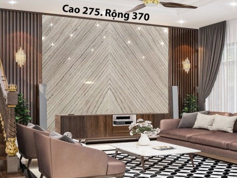 Tranh Đá Đối Xứng Marble Màu Trắng Sọc Xám 01