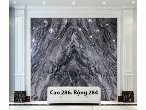 Tranh Đá Marble Đối Xứng Màu Xám Ý 02