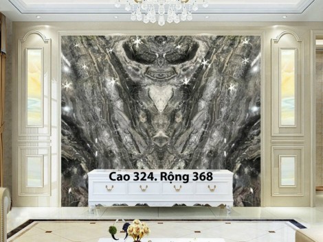 Tranh Đá Đối Xứng Marble Màu Xám Ý 07