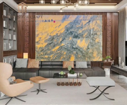 Tranh Đá Sơn Thủy Xuyên Sáng HTS-VT365