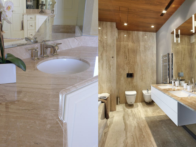 Sử dụng đá Marble cho hạng mục phòng tắm